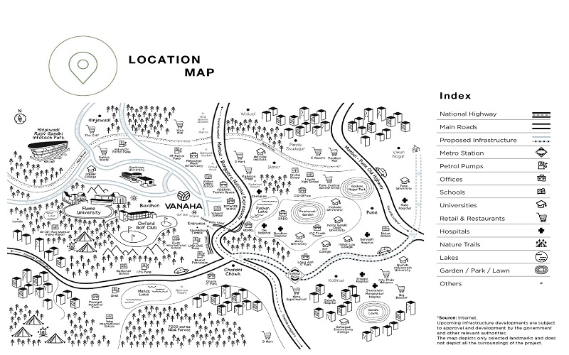 Shapoorji Vanaha Location Map